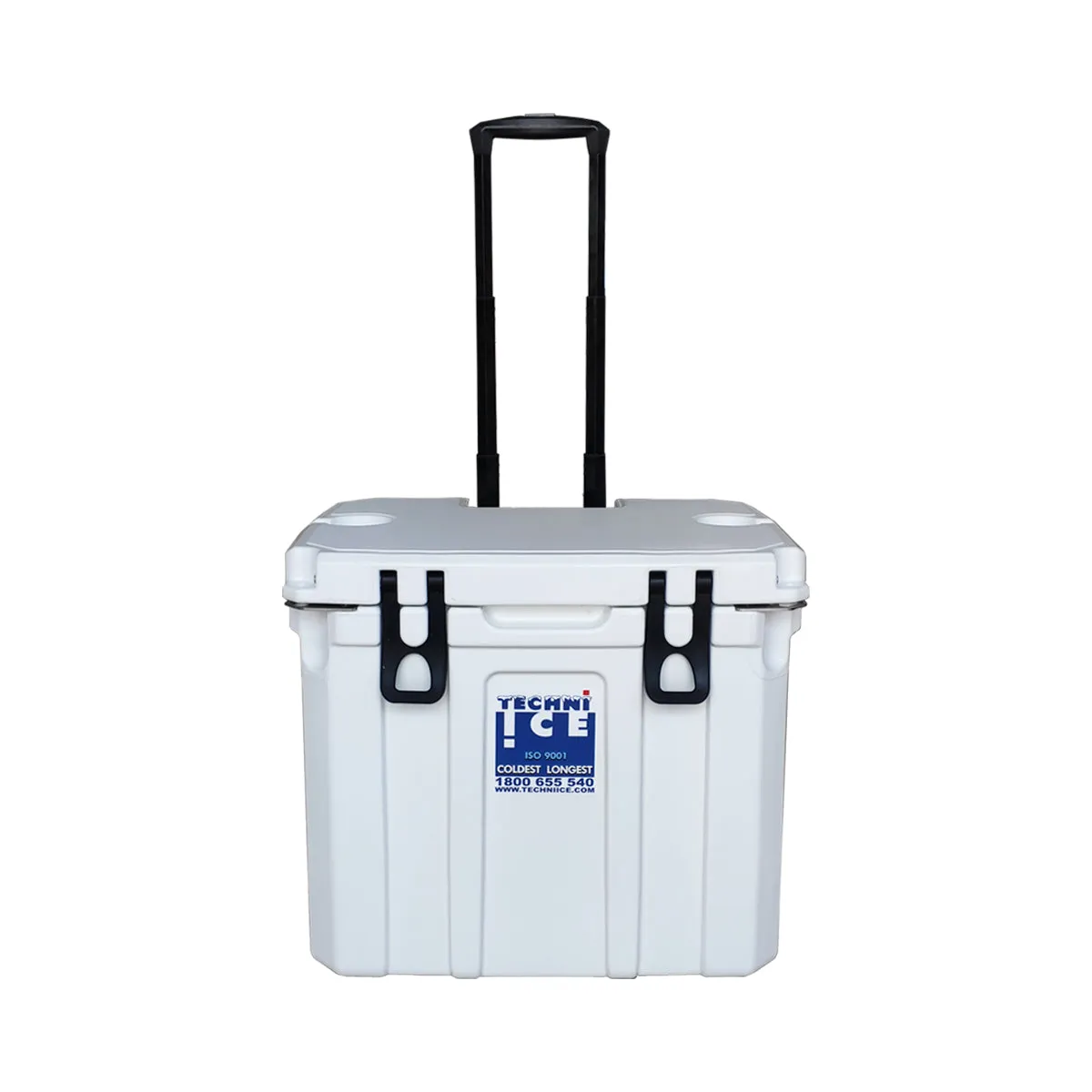 Techni Ice Signature Hybrid Premium Ice Box 35L White with Wheels & Telescopic Travel Handle - *Preorder FOR MID-LATE NOVEMBER DISPATCH *FREE 6 REUSABLE DRY ICE PACKS VALUES $32.95