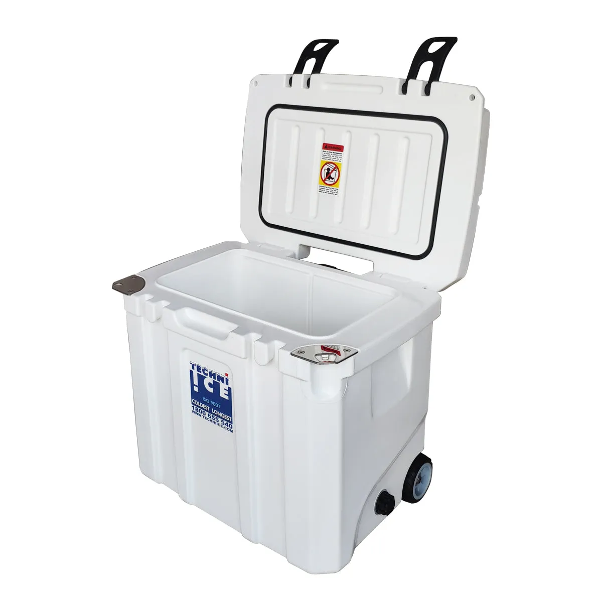 Techni Ice Signature Hybrid Premium Ice Box 35L White with Wheels & Telescopic Travel Handle - *Preorder FOR MID-LATE NOVEMBER DISPATCH *FREE 6 REUSABLE DRY ICE PACKS VALUES $32.95