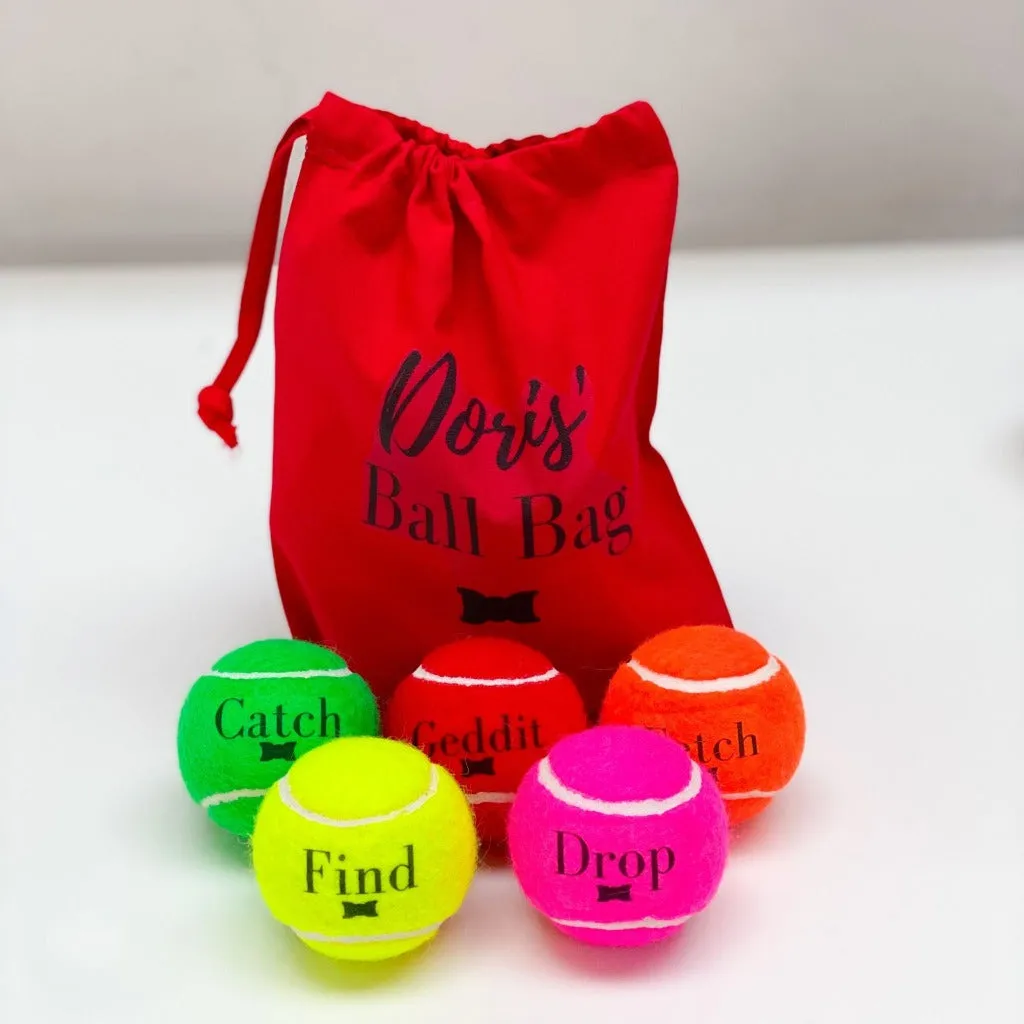 The Ball Bag® | Dog Tennis Ball Set with Personalised Bag