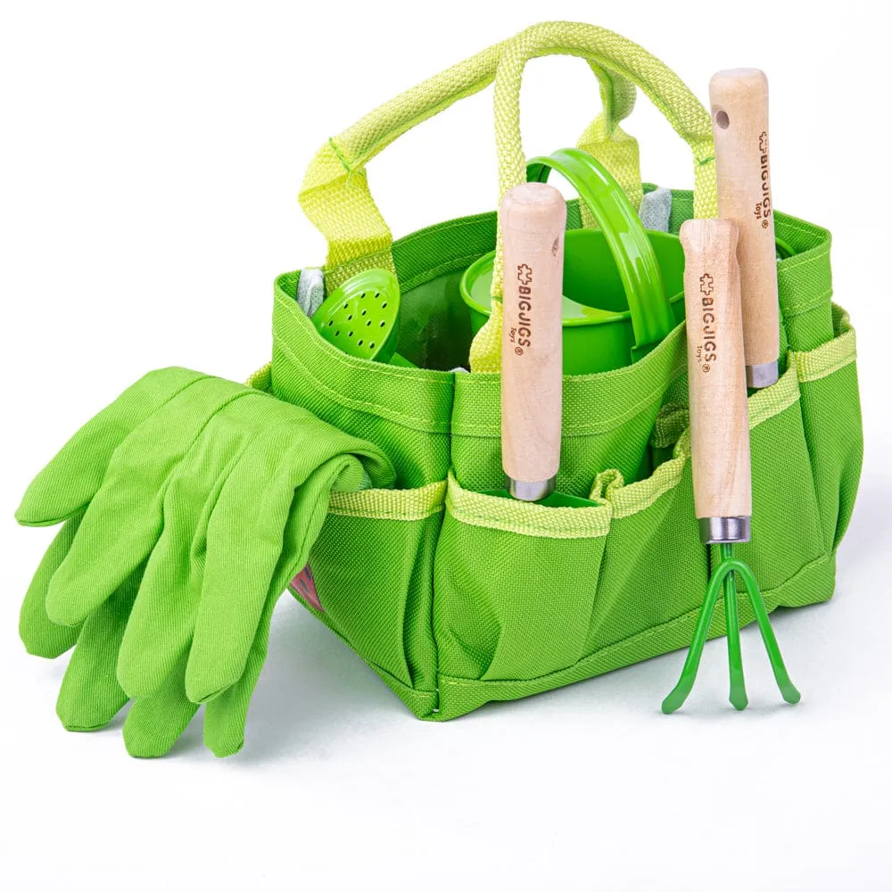 The Bigjigs Toys Small Tote Bag with Children’s Garden Tools