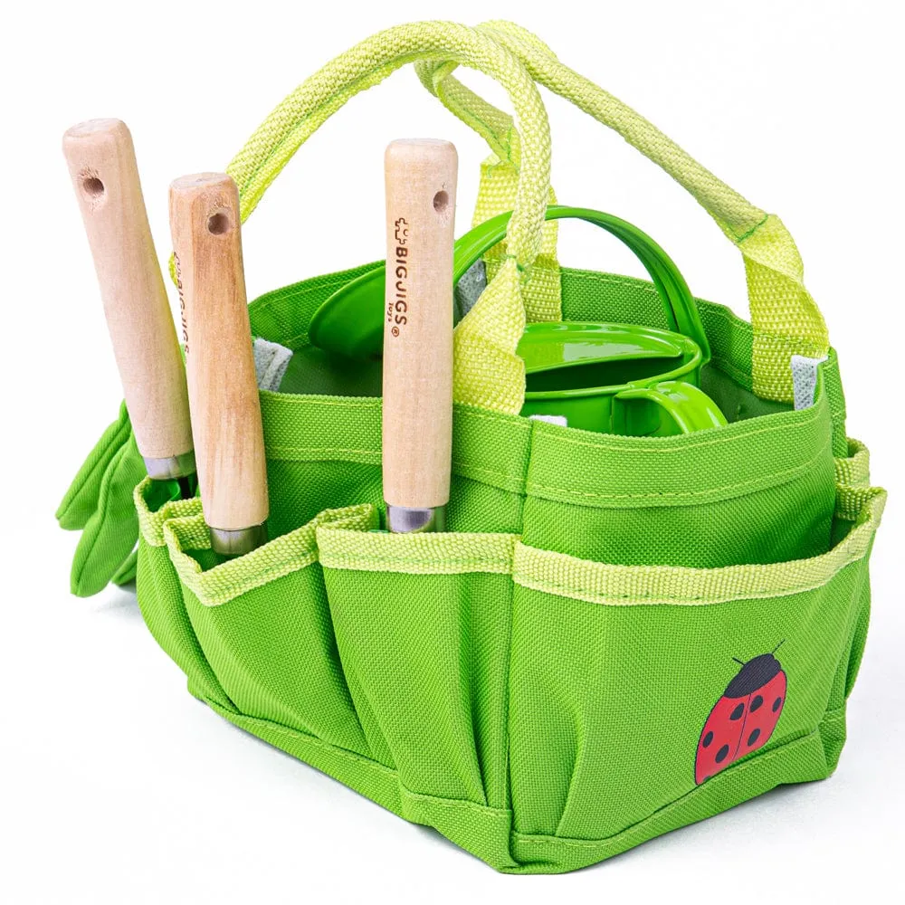 The Bigjigs Toys Small Tote Bag with Children’s Garden Tools