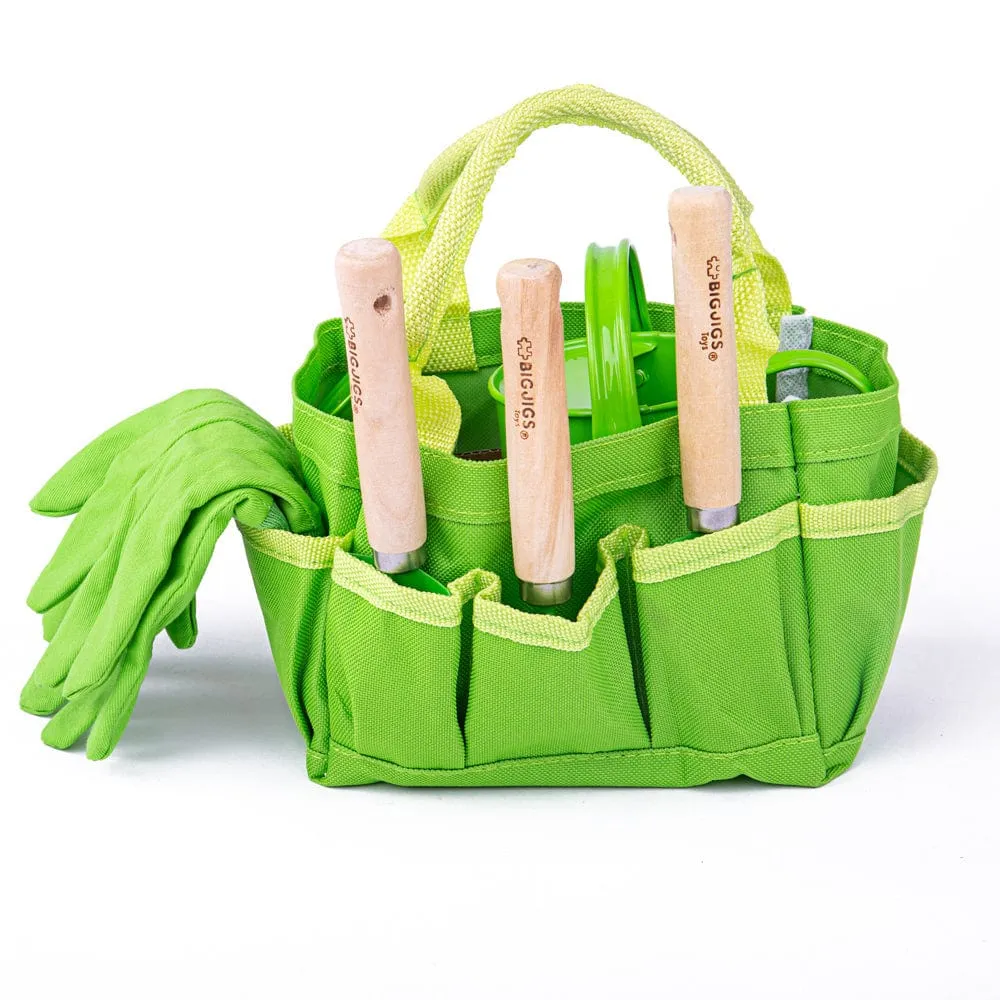 The Bigjigs Toys Small Tote Bag with Children’s Garden Tools