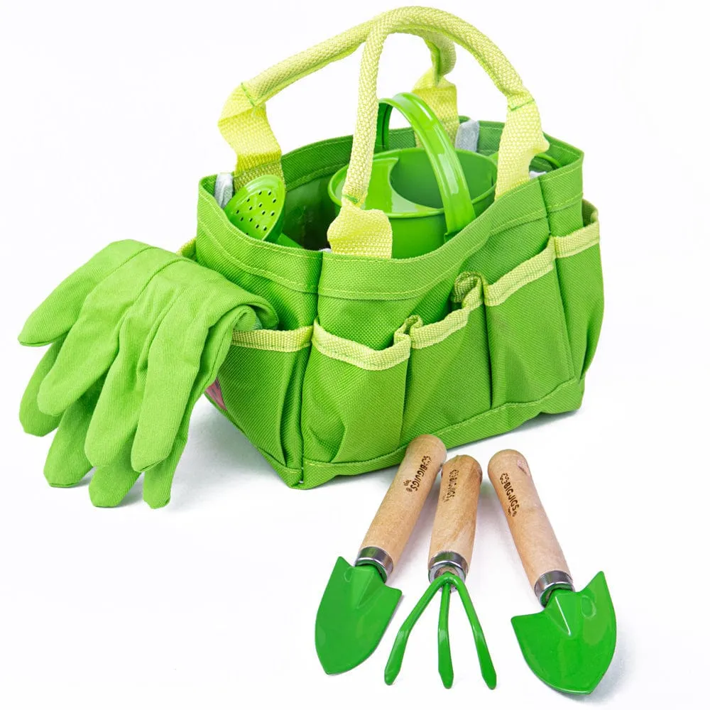 The Bigjigs Toys Small Tote Bag with Children’s Garden Tools