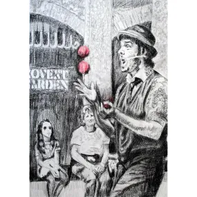 The Juggler Corey Pickett portrait drawing by Stella Tooth