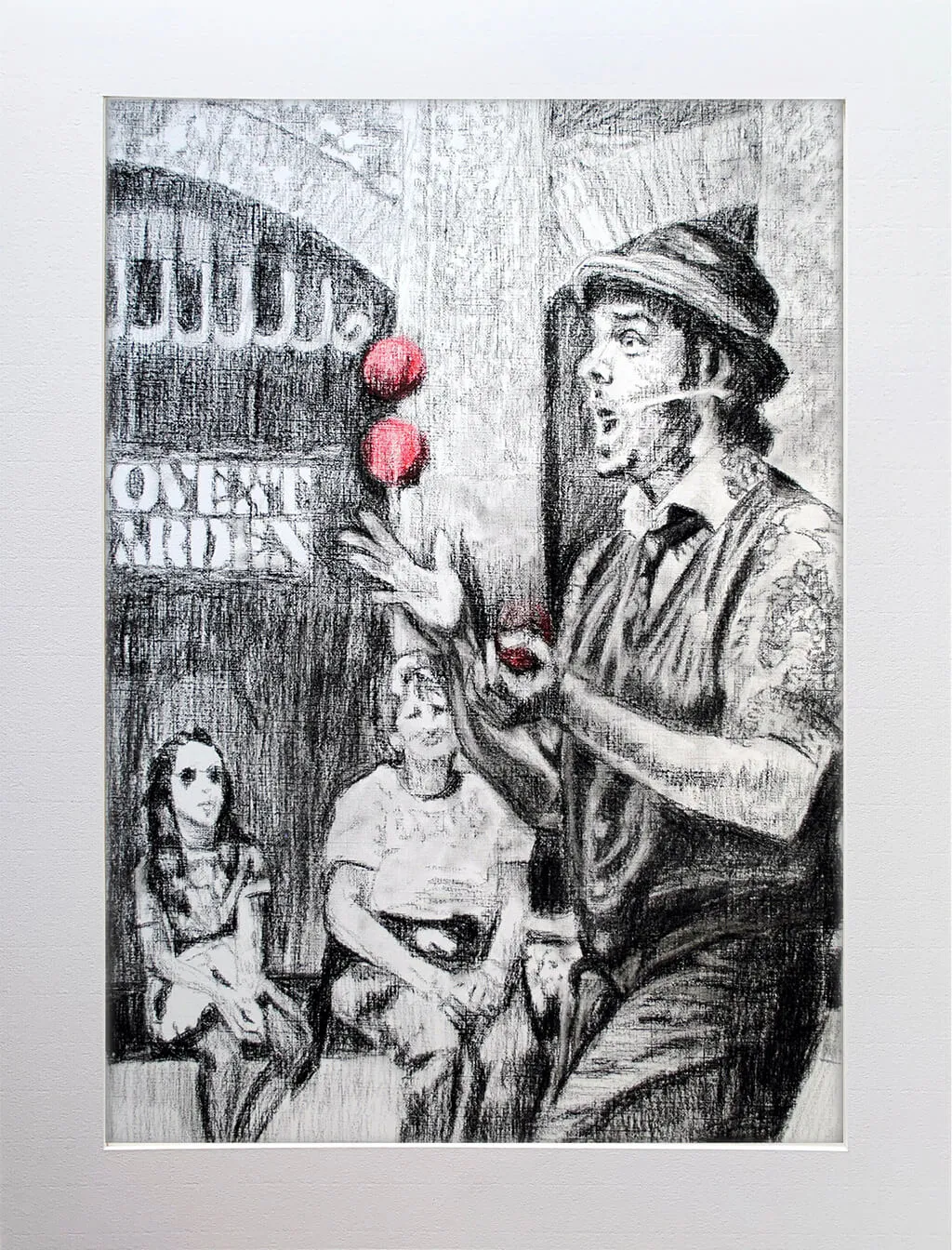 The Juggler Corey Pickett portrait drawing by Stella Tooth