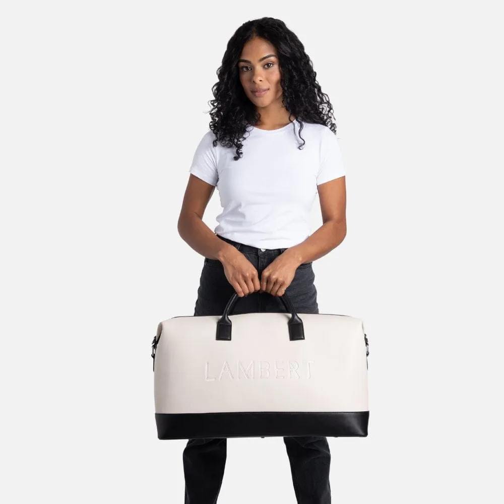 The June - Recycled Oyster Mix Vegan Leather Tote Travel Bag