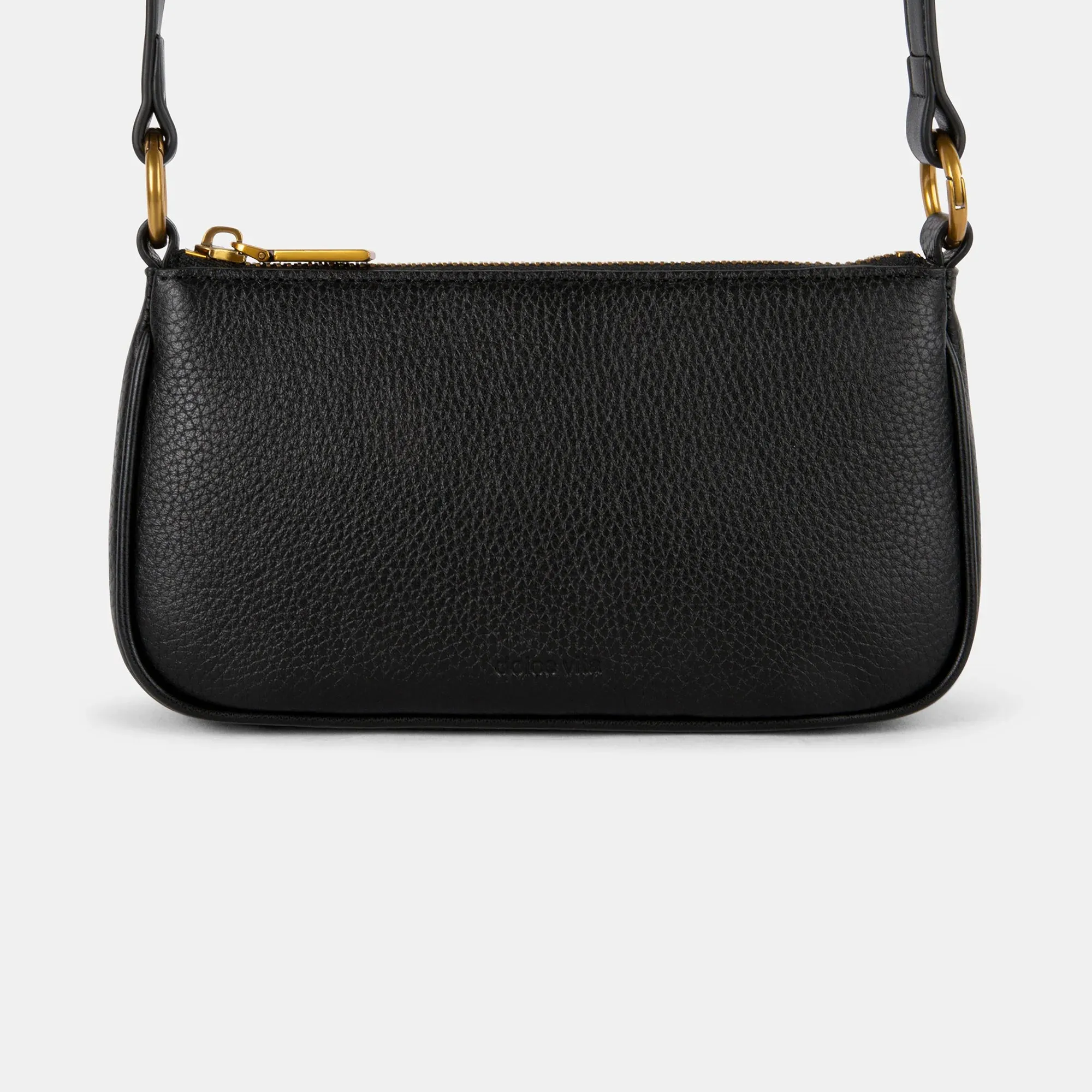 The Laura Top Handle Bag by Dolce Vita - Black Leather