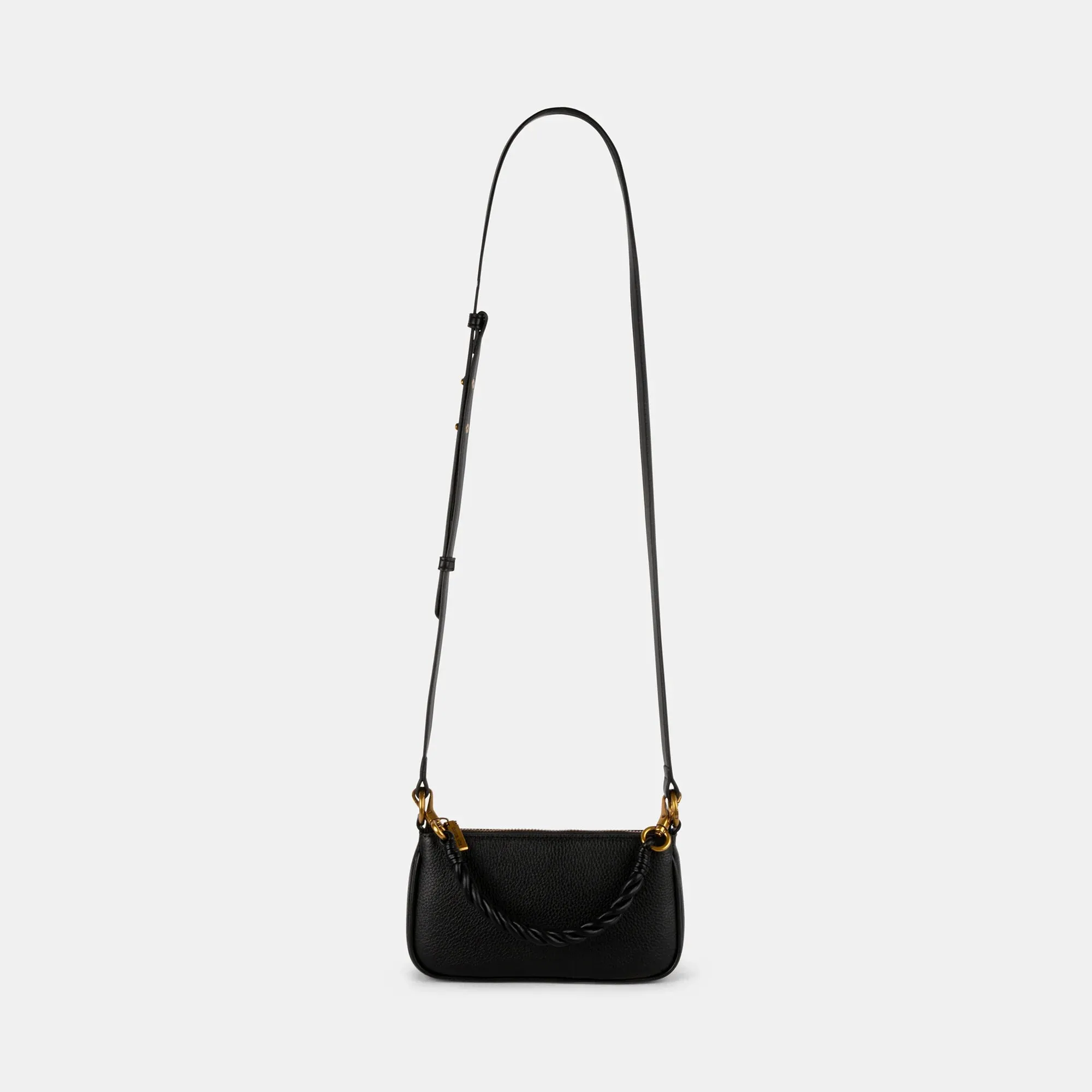 The Laura Top Handle Bag by Dolce Vita - Black Leather