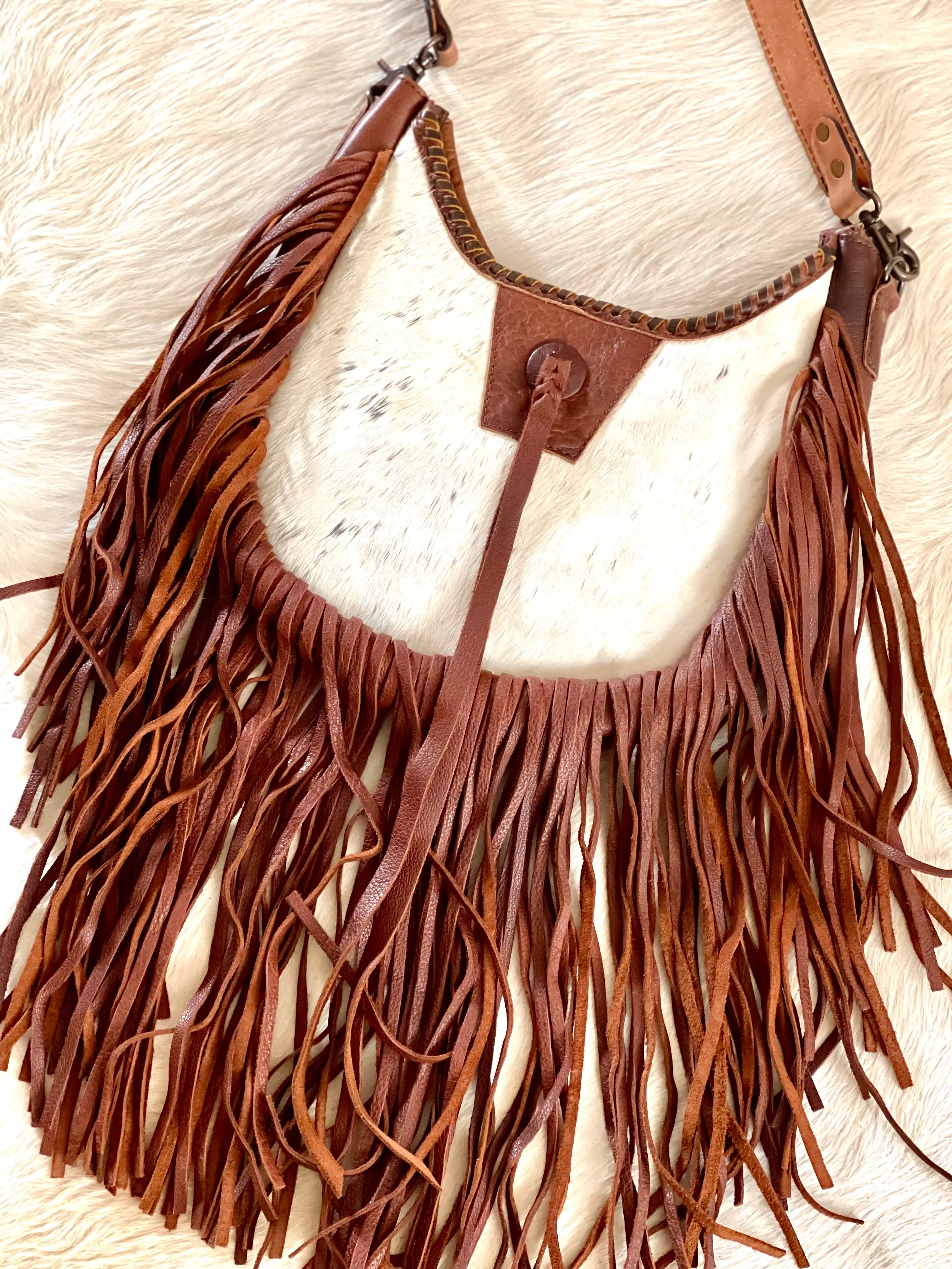 The Lola - DRAMATIC Fringe Leather Crossbody