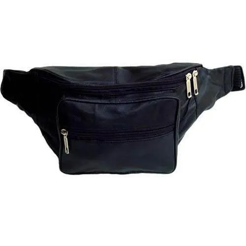 Top Grain Genuine leather Large Waist Bag/Fanny Pack/ Waist Hip Purse 040 (C)