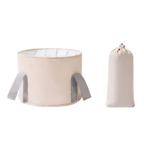 Travel Portable Folding Multifunctional Outdoor Basin Bag, Color: Beige (Small)