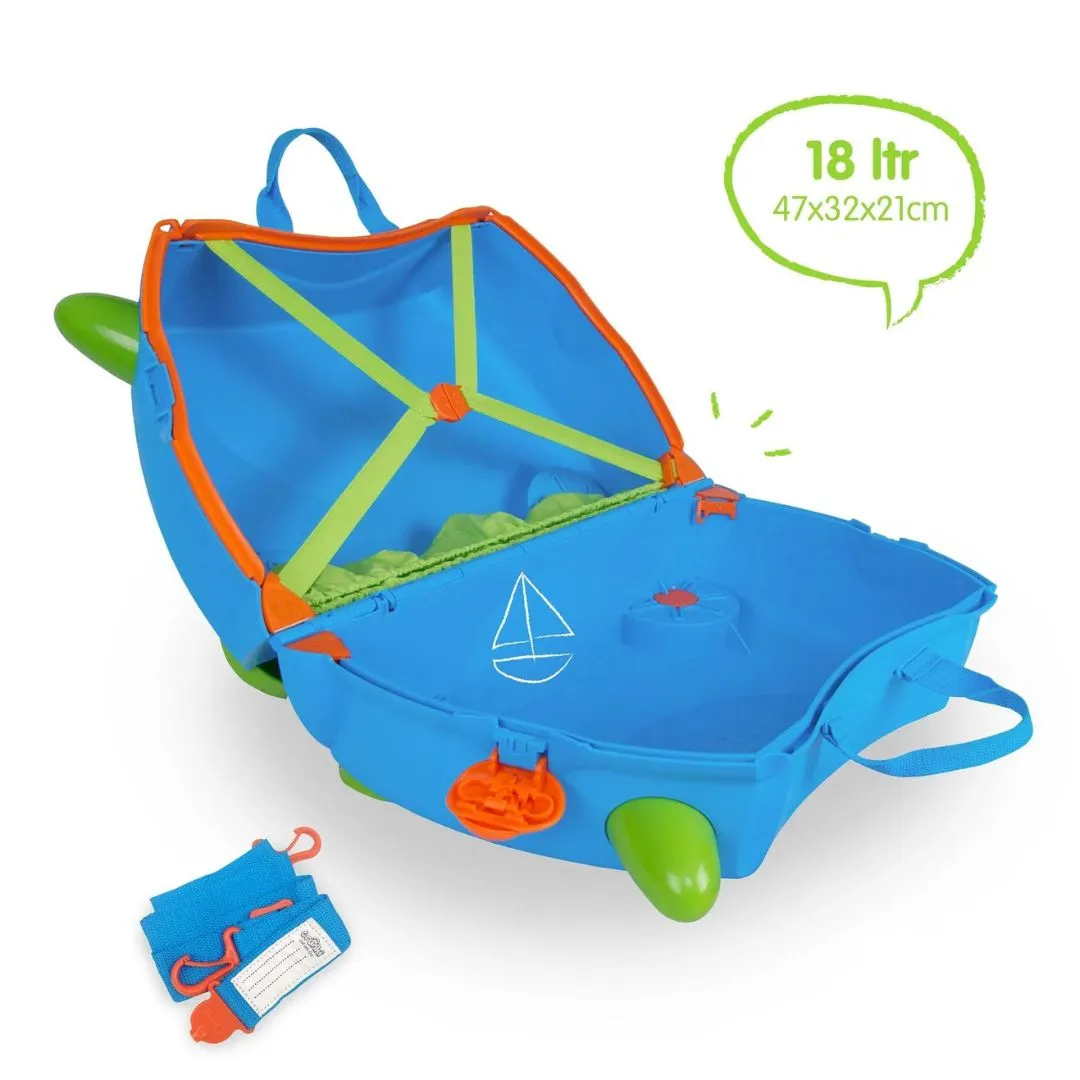 Trunki Terrance Blue Ride on Suitcase