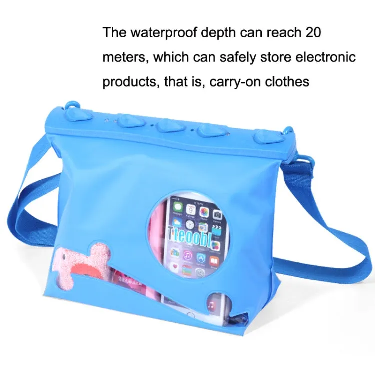 Tteoobl One-Shoulder Crossbody Drifting Diving Bag Waterproof Sundries Storage Bag, Size: Medium (Pink)