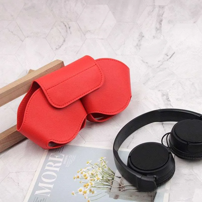 Unisex Leather Protective Cover Case for Headphones