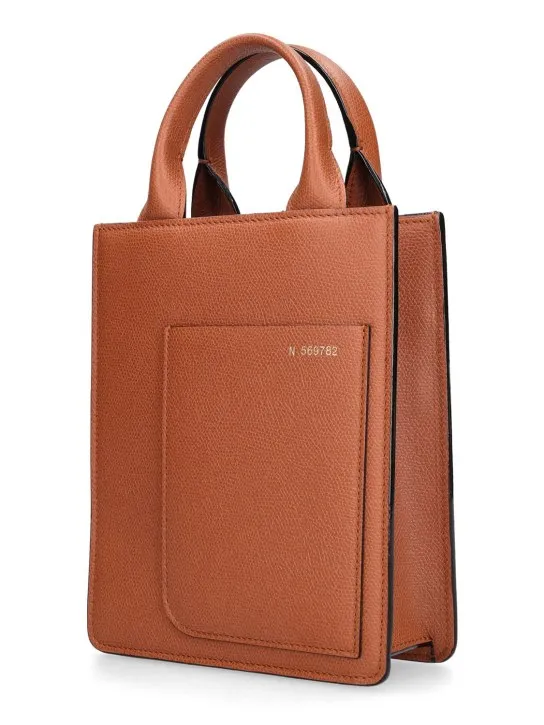 Valextra   Mini boxy shopping top handle bag 