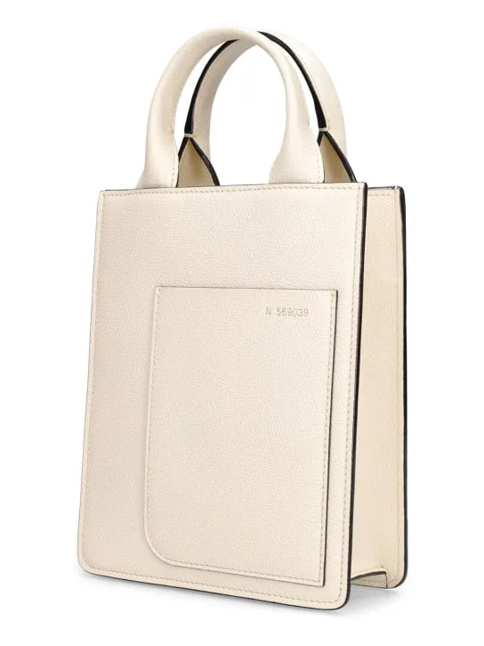 Valextra   Mini boxy shopping top handle bag 