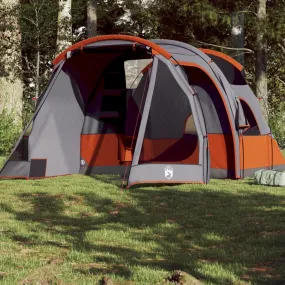 vidaXL Camping Tent Tunnel 4-Person Grey Waterproof