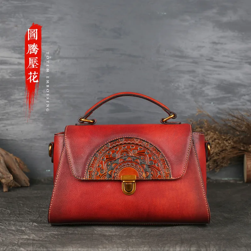 Vintage Leather Tote Handbags for Women 1199