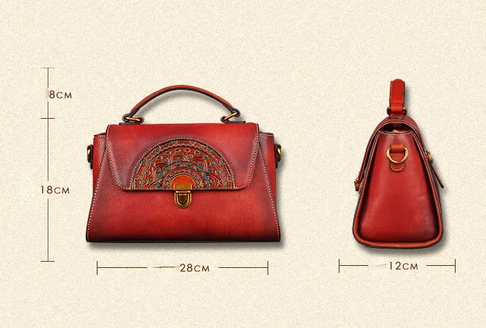 Vintage Leather Tote Handbags for Women 1199