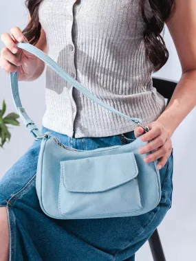 Violet Denim Hobo Bag