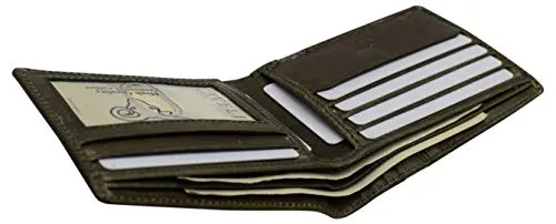 Wallet for Men’s - Genuine Leather Slim Bifold RFID Blocking Packed in Stylish Gift Box USA Series