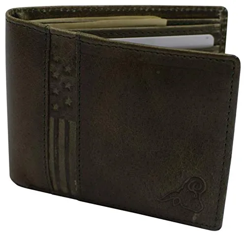 Wallet for Men’s - Genuine Leather Slim Bifold RFID Blocking Packed in Stylish Gift Box USA Series