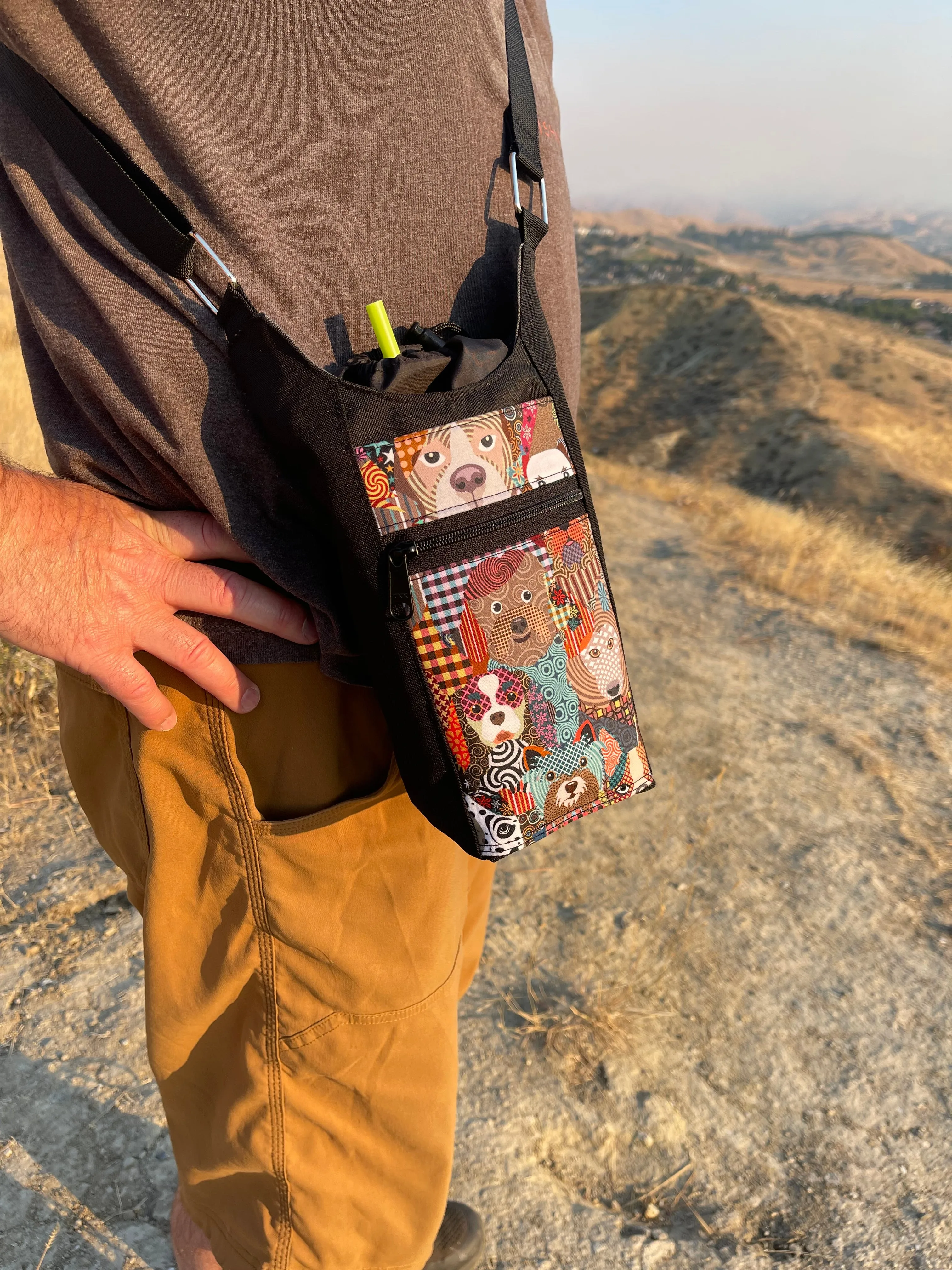 Water Bottle Crossbody Bag - Day Drinker - Wild Flowers Pocket