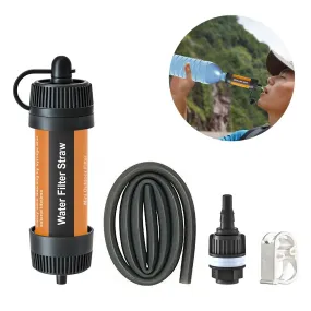 Water Filter Straw Outdoor Portable Water Purifier Survival Gear for Camping Hiking Backpacking Emergency Preparedness