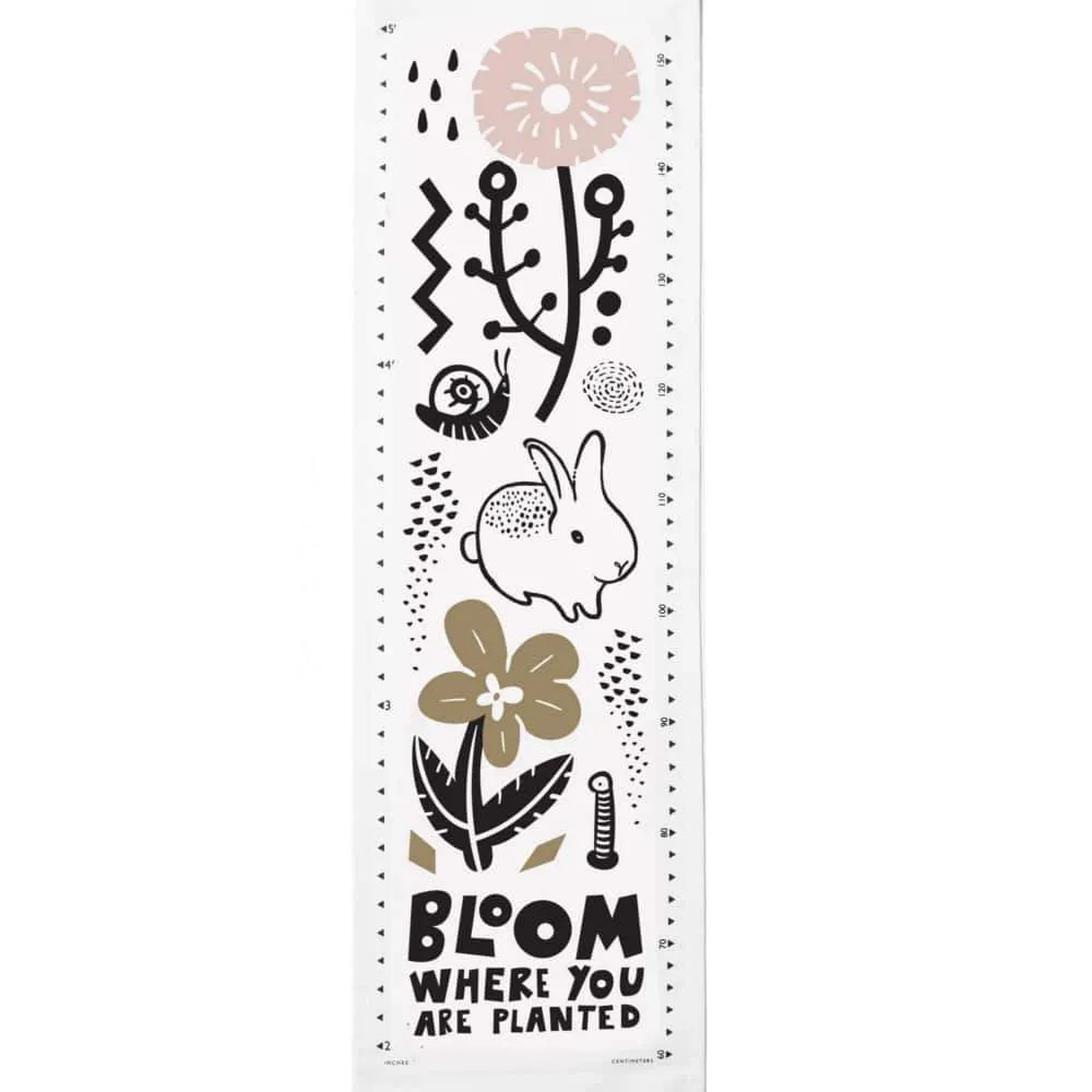 Wee Gallery Growing Wild height chart with Bloom print