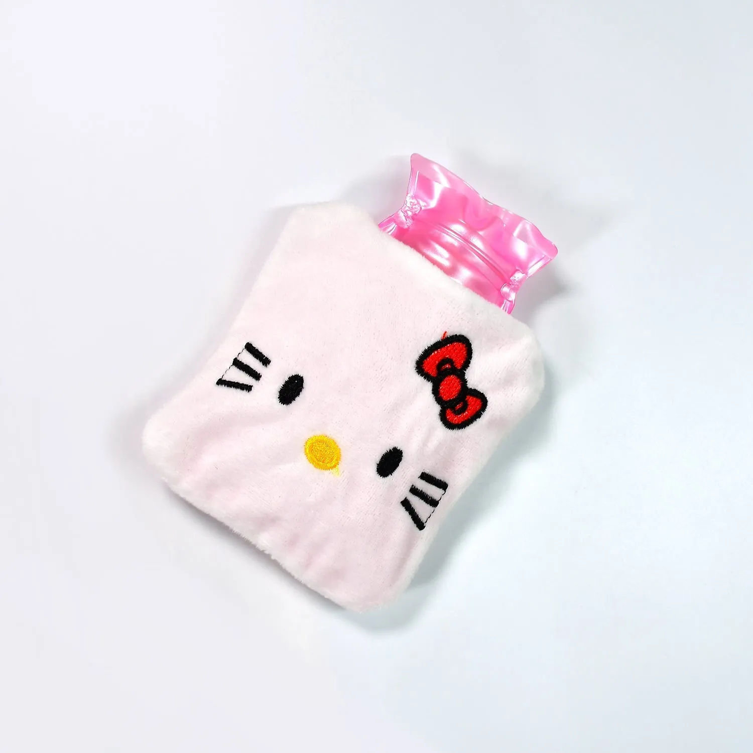 White Hello Kitty small Hot Water Bag with Cover for Pain Relief, Neck, Shoulder Pain and Hand, Feet Warmer, Menstrual Cramps.