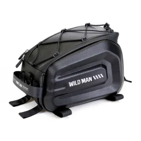 WILD MAN GD5 4L Bicycle EVA Hard Shell Rack Tail Bag Outdoor Cycling Equipment(Black)