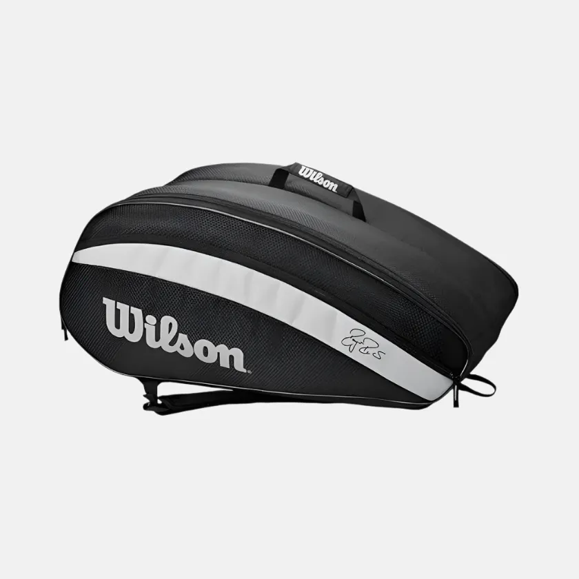 Wilson RF Team 12 PK Tennis Racquet Bag -Black/Grey